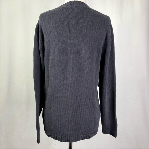 Cabela’s navy cotton sweater 3/4 Henley button front M - Picture 4 of 9